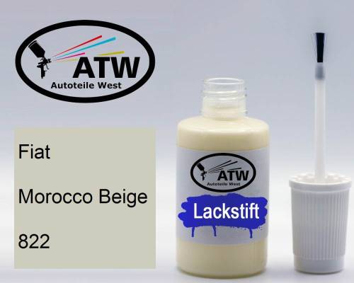 Fiat, Morocco Beige, 822: 20ml Lackstift, von ATW Autoteile West.